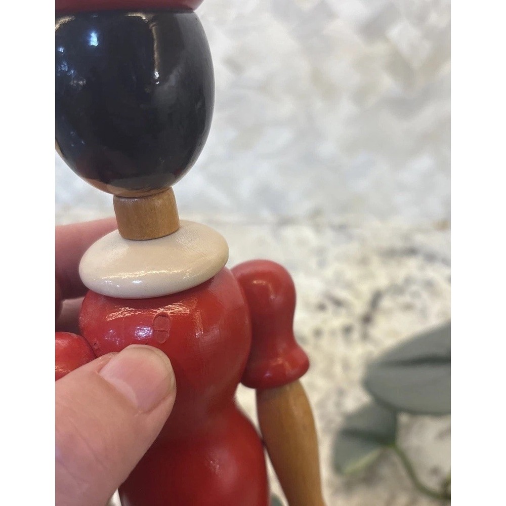 Vintage Pinocchio Jointed Articulated Doll Wooden Decor fairytales Geppetto - Picture 8 of 16